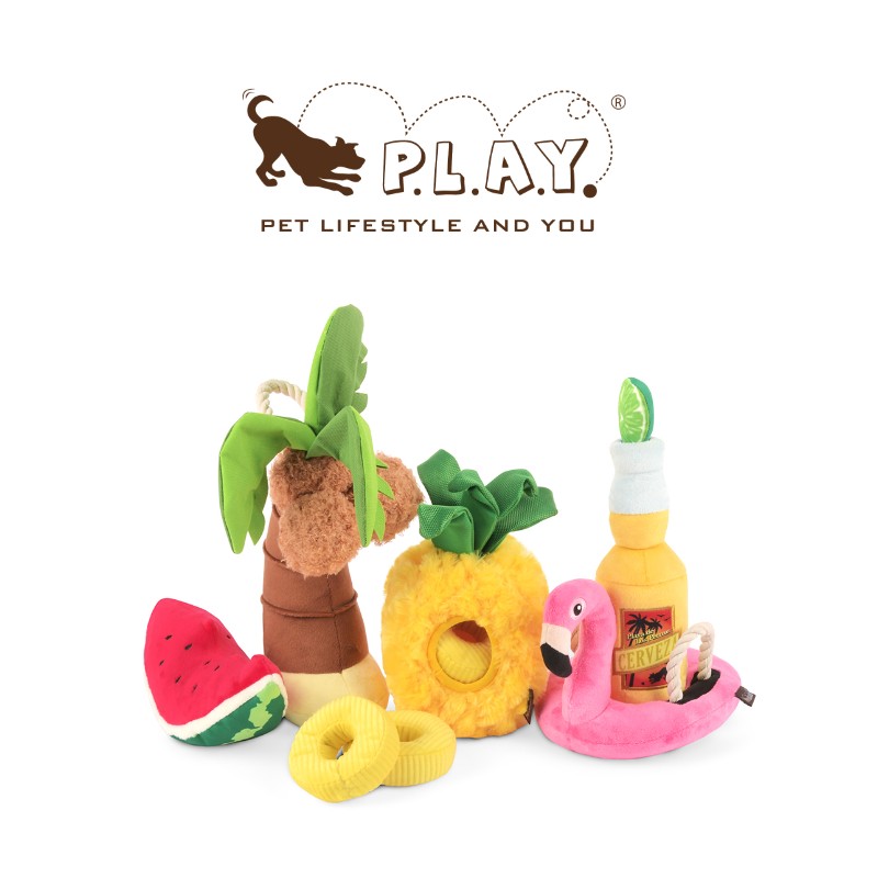 热带天堂系列 P.L.A.Y.美国进口petplay宠物狗狗发声毛绒陪伴玩具