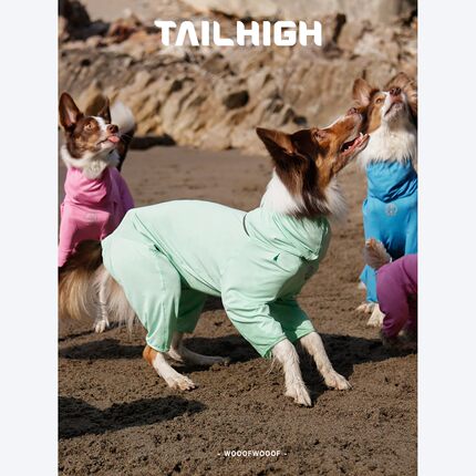 四脚凉凉衣 Tailhigh韩国宠物狗猫防晒防中暑紫外线高领凉感衣服