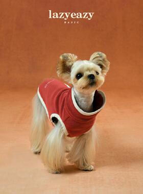 后背拉链外套 Lazyeazy宠物狗猫保暖舒适柔软无袖背心马甲易穿脱