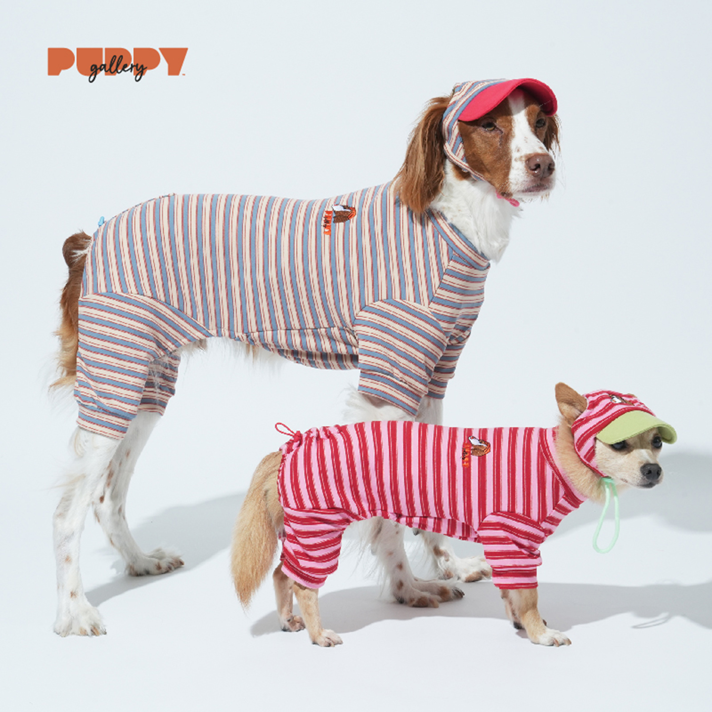 jamjam条纹四脚衣 Puppy Gallery韩国宠物大中小型犬猫保暖打底衫