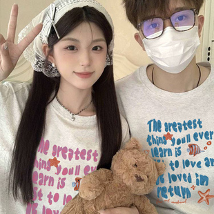 恒拽特别的情侣装t恤夏装2025新款纯棉高质量网红超火短袖上衣潮T