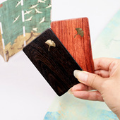 檀木古筝指甲板便携收纳小巧精致实木无漆古筝演奏练习中式 缠绕