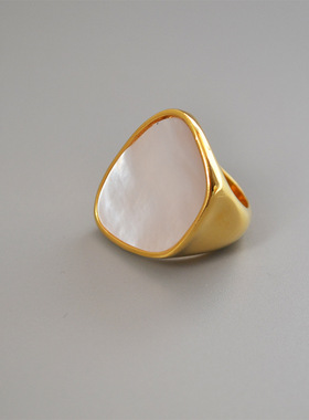 原创戒子黄铜镀金18K金冷淡欧美