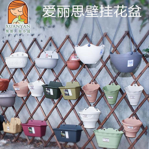 爱丽丝挂墙上包邮树脂半圆花盆