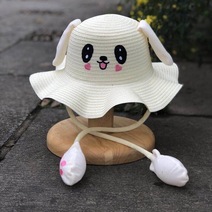 抖音同款会动的兔子耳朵草帽儿童小孩可爱渔夫帽宝宝夏天遮阳帽子|ruв категории Аксессуары, шляпа - от Buy2taobao.com для оказания профессиональной услуги покупки агента Taobao