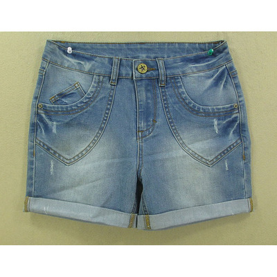 牛仔短裤26码夏款卷边修身显瘦