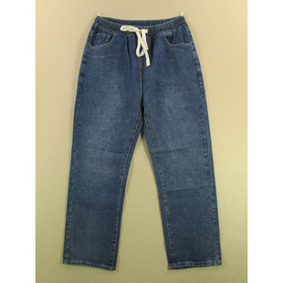 男30码 98502 老爹裤 子C209 厚实宽松直筒松紧腰KHCO长裤 牛仔裤