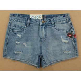 新款 刺绣破洞热裤 子潮 牛仔短裤 8081 女复古年夏季 DH303 热裤