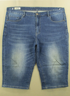 牛仔中裤五分裤男弹力修身加大码肥佬裤夏款全新品*K109/52532-15