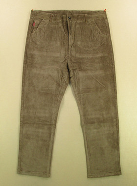 灯芯绒休闲裤男复古美式加大码秋冬厚款宽松直筒J404/98583*03