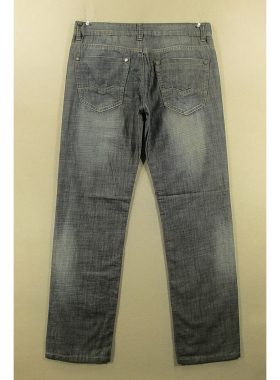 牛仔裤男32码薄爽弹力直筒夏款清凉长裤子全新品Q109/5503-18