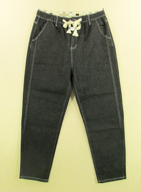 牛仔裤男韩版复古锥形老爹裤弹力宽松束脚裤松紧腰F409/9882*11