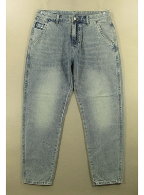 牛仔裤男32码宽松锥形裤萝卜裤薄复古长裤子全新品*S108/38505-05