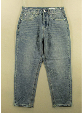 牛仔裤男厚实纯棉老爹裤宽松锥形补丁长裤子全新品*Y104/52506-03