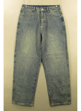 牛仔裤男30码老爹裤子宽松复古OS滑板裤慵懒KHCO包邮Q109/6505-13