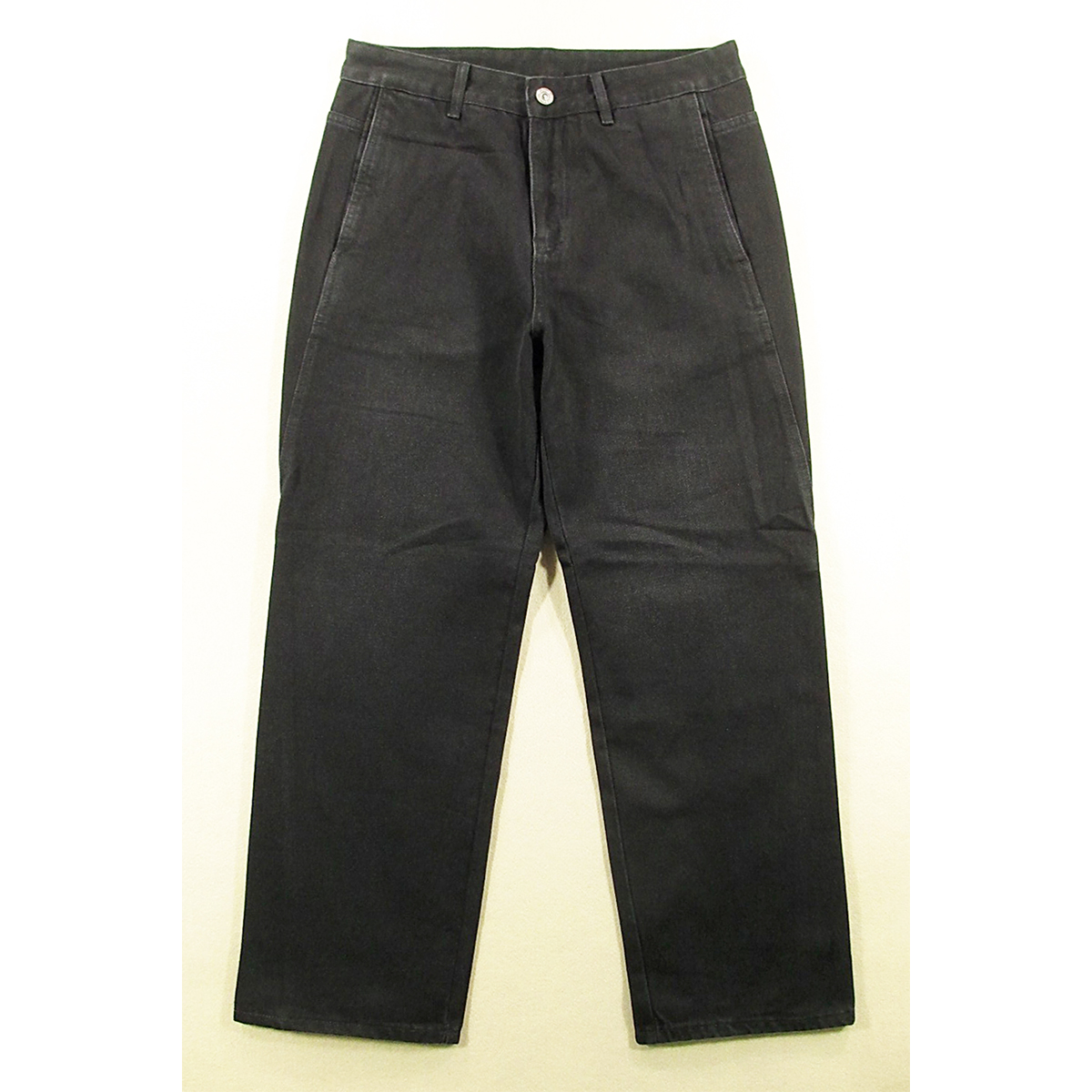 美式黑色牛仔裤男高街潮牌阔腿裤