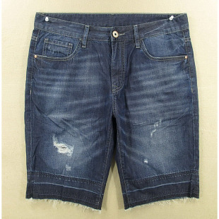 牛仔中裤 五分裤 包邮 8602 纯棉破洞KHCO特价 J202 薄款 男32码