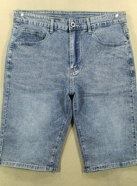 牛仔中裤五分裤男薄款弹力修身短裤子夏款全新品*L209/59532-13