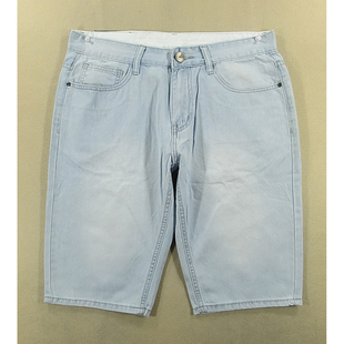 洗水补丁单品短裤 夏款 全新品 牛仔中裤 05531 男32码 P108 五分裤