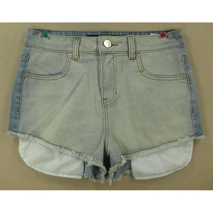 牛仔超短裤 Z104 热裤 女28码 高腰弹力露兜外单KHCO特价 9652