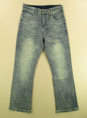 牛仔裤男欧版柔软复古弹力高腰修身微喇新品长裤A401/0581*06