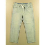 3883 牛仔裤 新款 松紧腰复古宽松直筒W112 男美式 慵懒风阔腿裤