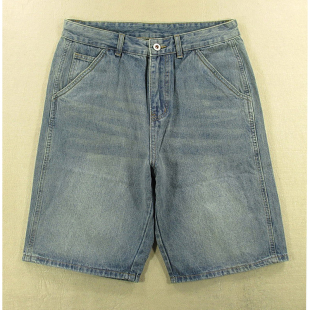 五分裤 2281 男欧美高腰简约宽松无弹直筒KHCO K402 包邮 牛仔中裤