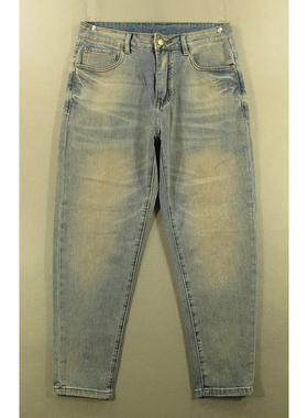 牛仔裤男30码弹力萝卜裤宽松锥形小脚长裤子全新品*X208/05503-08