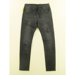 小脚裤 弹力修身 松紧腰加长外单长裤 W213 针织牛仔裤 3807 男32码