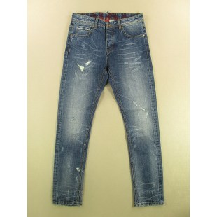 朋克破洞复古弹力修身 美式 小脚SM C203 赤耳牛仔裤 68504 男32码