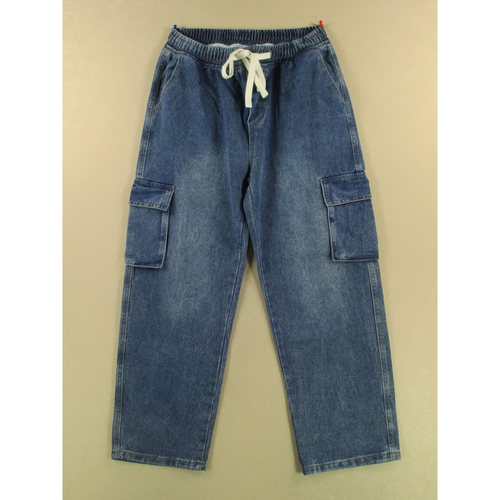 多兜牛仔裤男31码宽松紧腰工装裤老爹裤KHCO长裤子C209/98502-08