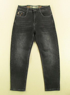 牛仔裤男欧版秋冬厚实弹力修身束脚萝卜哈伦裤K208/68584*07