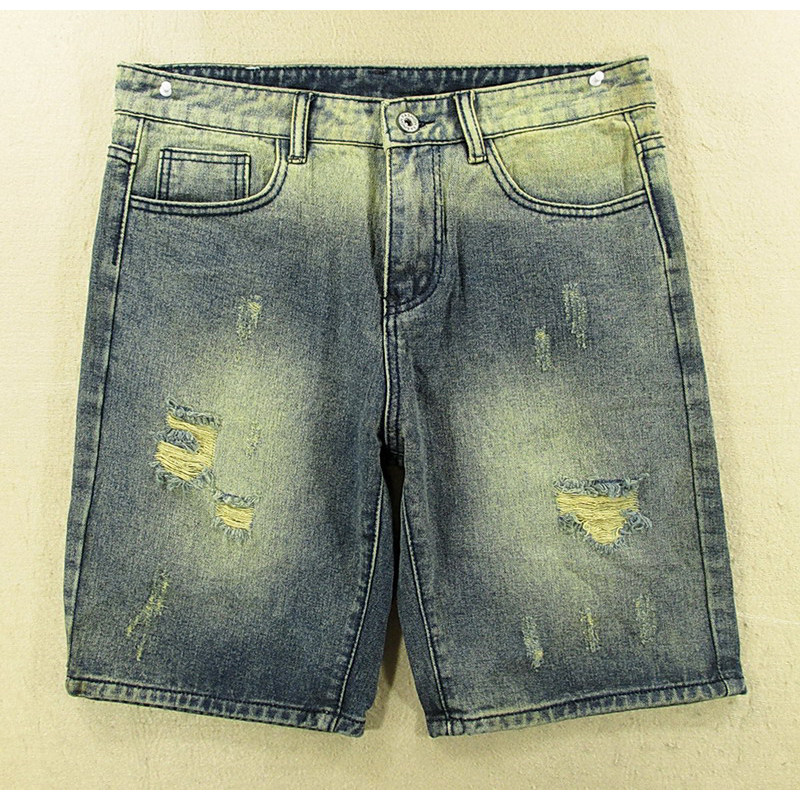 25*5986/M308*牛仔中裤五分裤男韩版青春怀旧复古破洞修身包邮,男装,牛仔裤,淘宝优惠券,粉丝福利购,淘宝优惠卷