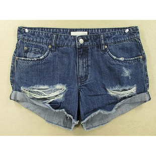 牛仔短裤 热裤 女29码 包邮 K201 纯棉破洞外单卷脚KHCO特价 8654