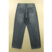 2582 薄款 慵懒风复古透气宽松直筒阔腿裤 I306 牛仔裤 男美式