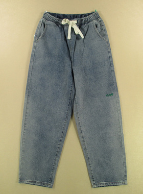 牛仔裤男31码老爹裤加肥慵懒风复古松紧腰KHCO长裤P309/68508-70