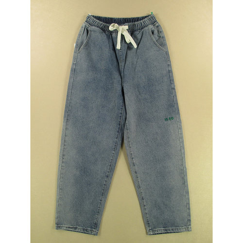 牛仔裤男31码老爹裤加肥慵懒风复古松紧腰KHCO长裤P309/68508-70