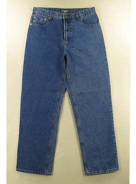 20*68981/R301牛仔裤男欧版怀旧复古拼色厚实宽松直筒KHCO包邮