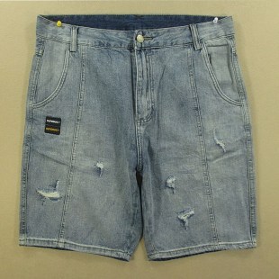 破洞潮牌百搭纯棉透气修身 男32码 款 X308 牛仔中裤 5311 五分裤