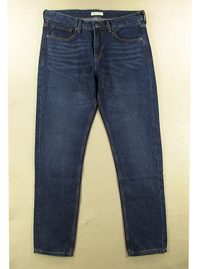 牛仔裤男欧版怀旧复古老爹蓝牛色修身小脚包邮A109/0984*02