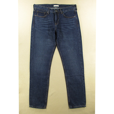 牛仔裤男欧版怀旧复古老爹蓝牛色修身小脚包邮A109/0984*02