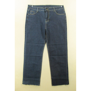 X109 微胖界长裤 子全新品 5551 女36码 牛仔裤 弹力宽松直筒加大码