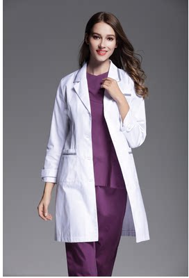 韩式半永久修身白大褂高档整形服药店服医师美容服牙医实习工作服