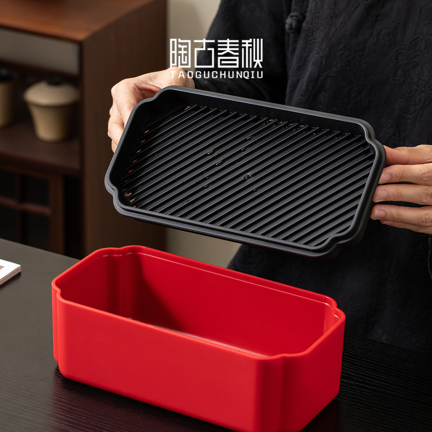 干泡盘家用茶台多功能收纳茶盘