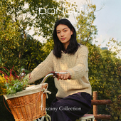 套衫 东黎托斯卡纳 女5027 春夏季 花纱磨毛翻领长袖 暖树 2025新款