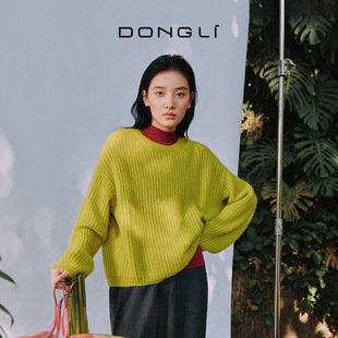 东黎复苏的呼吸-物候已新 绒丝款女士春季针织慵懒风套头衫 6021