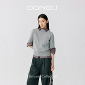 梅斯 心事 春夏极简风半高领羊绒短袖 东黎托斯卡纳 套衫 女5021