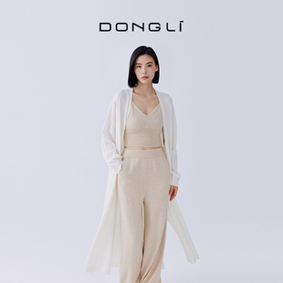 精纺羊绒女士睡袍 东黎 柔软舒适中长款 静谧舒悦 4706 秀场同款