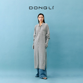 下摆开叉长开衫 东黎 女士翻领泡泡袖 清风雅颂 4246 秀场联名款