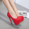 18cm Sky High sexy High-heeled shoes Stiletto 15 a centimeter Nightclub black Waterproof 16CM Single Shoes